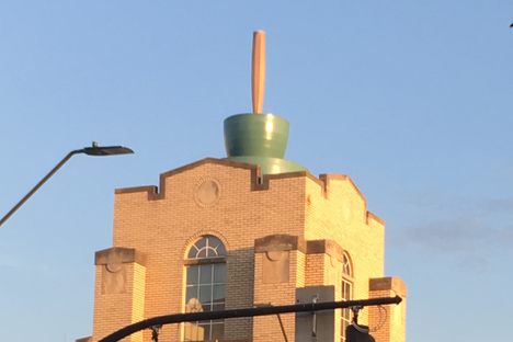 Art Deco butter churn sculpture