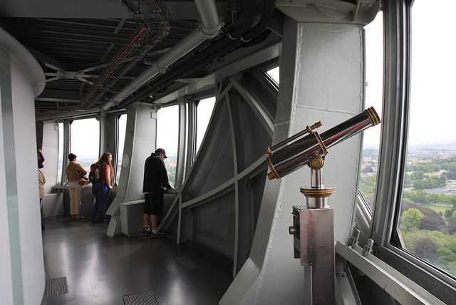 Inside Atomium in Brussels