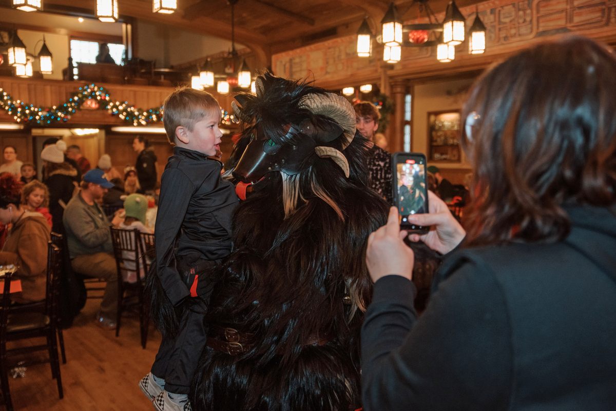 Milwaukee Krampus Eigenheit Izzy Jaecks, seen here as Krampus, says children are often drawn to their elaborate costume of real fur and horns.