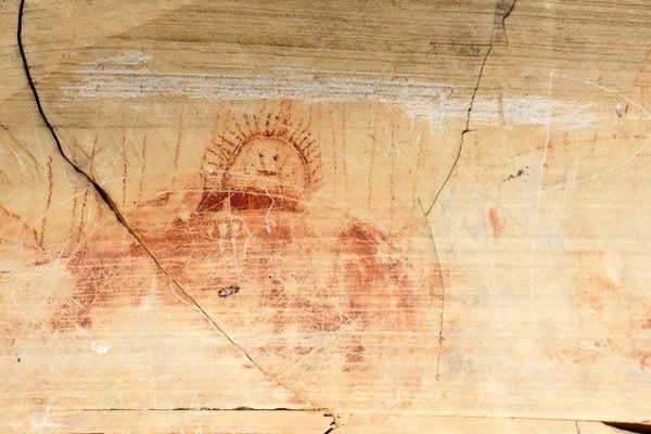 A pictograph at Bear Gulch.
