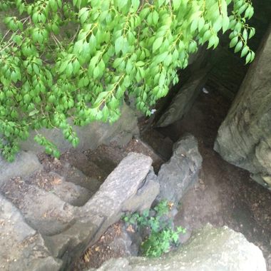 Stairs to cave