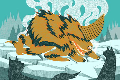 Miniwashitu is described as a frightening-looking creature with an important job: breaking up the ice on the Missouri River with its saw-like backbone.