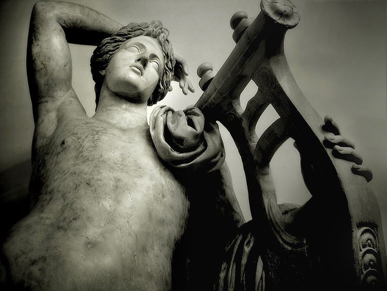 A statue of Apollo. The Thargelia was one of the chief Athenian festivals in honor of the Delian Apollo and Artemis.