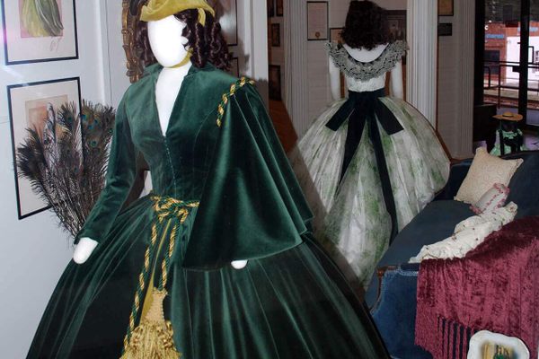 See original costumes from Scarlett O'Hara's closet.