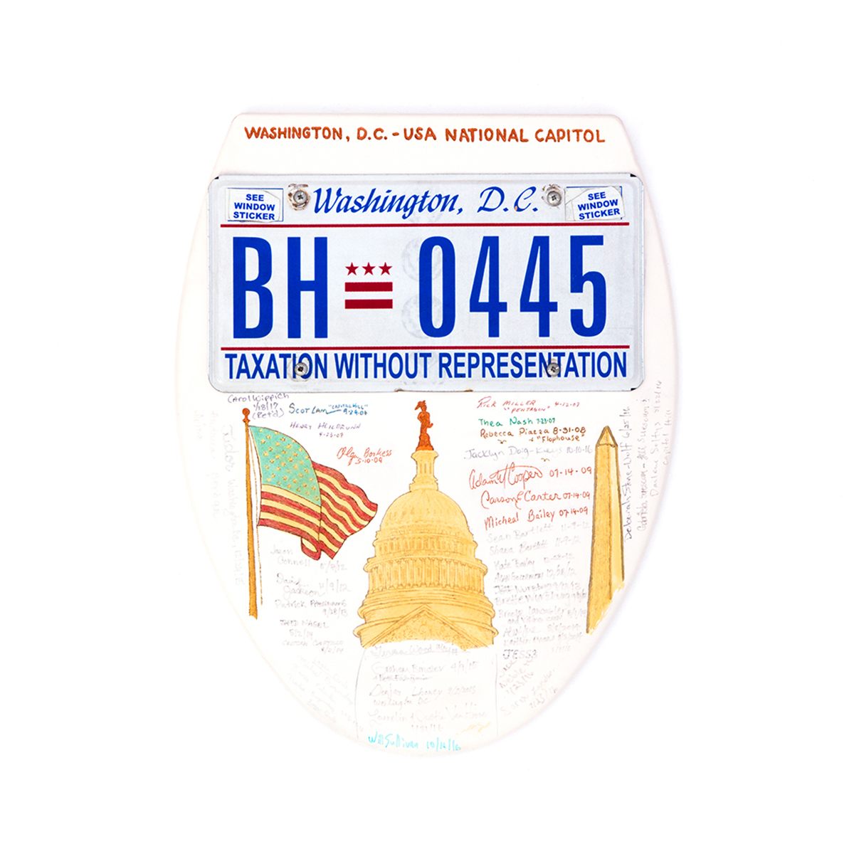 Smith's Washington D.C toilet seat.