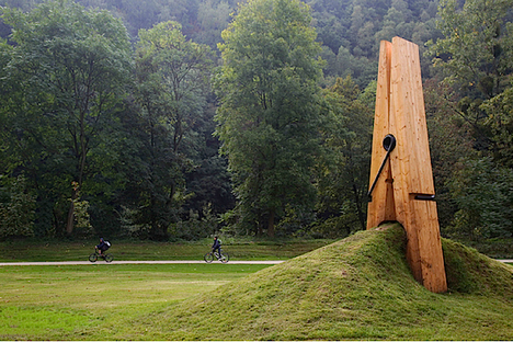 Giant Clothespin Sculpture