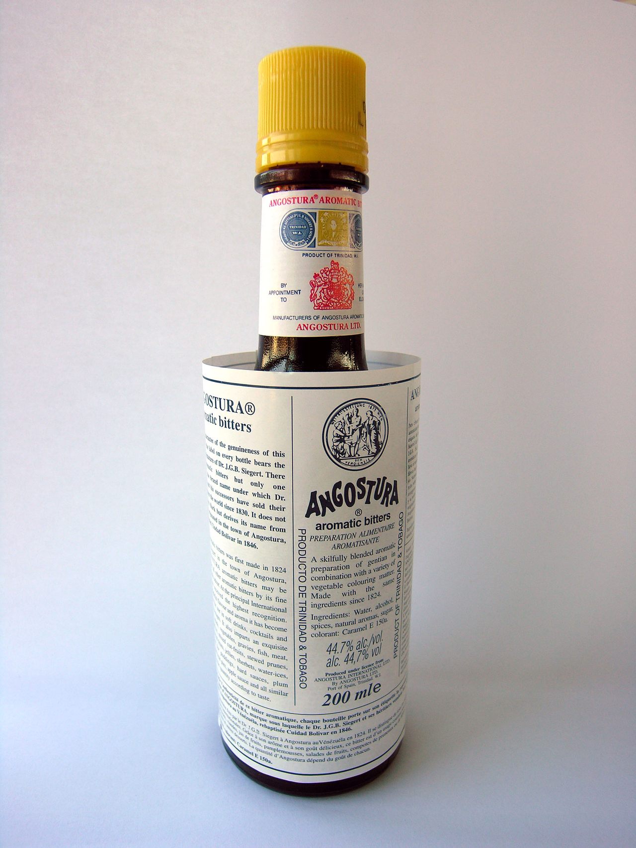 A bottle of Angostura bitters. 