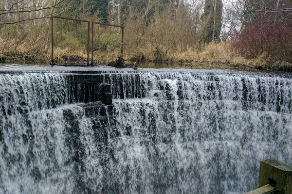Waterfalls at Rouken Glen Park.