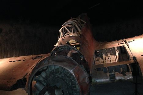 Wreckage of a Japanese plane.