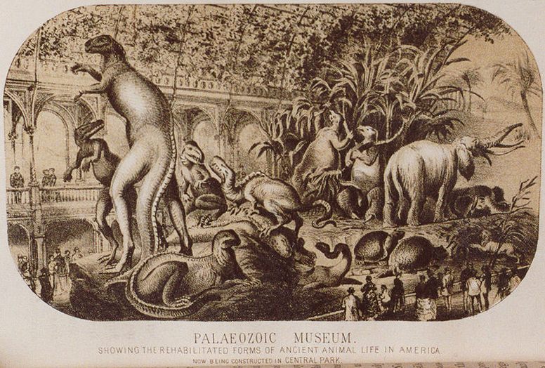Hawkins' conceptual drawing of the Paleozoic Museum.