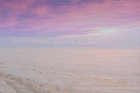 Mysteries of Love and Space II, one of Navina Khatib's layered photos of Bolivian salt flats. 