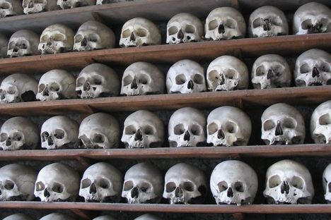 The Skulls in This Wall Are All from People Consumed by Vultures