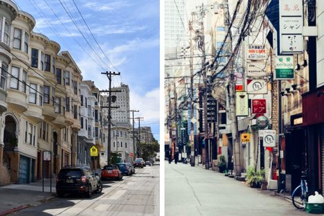 San Francisco (left) and Osaka (right) were sister cities for 60 years.