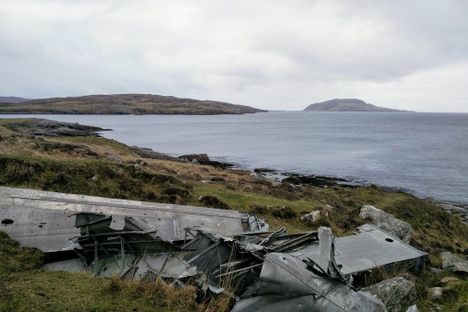 Catalina wreckage on Vatersay.