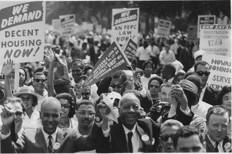 Just a few of the hundreds of thousands who attended the 1963 March on Washington. 