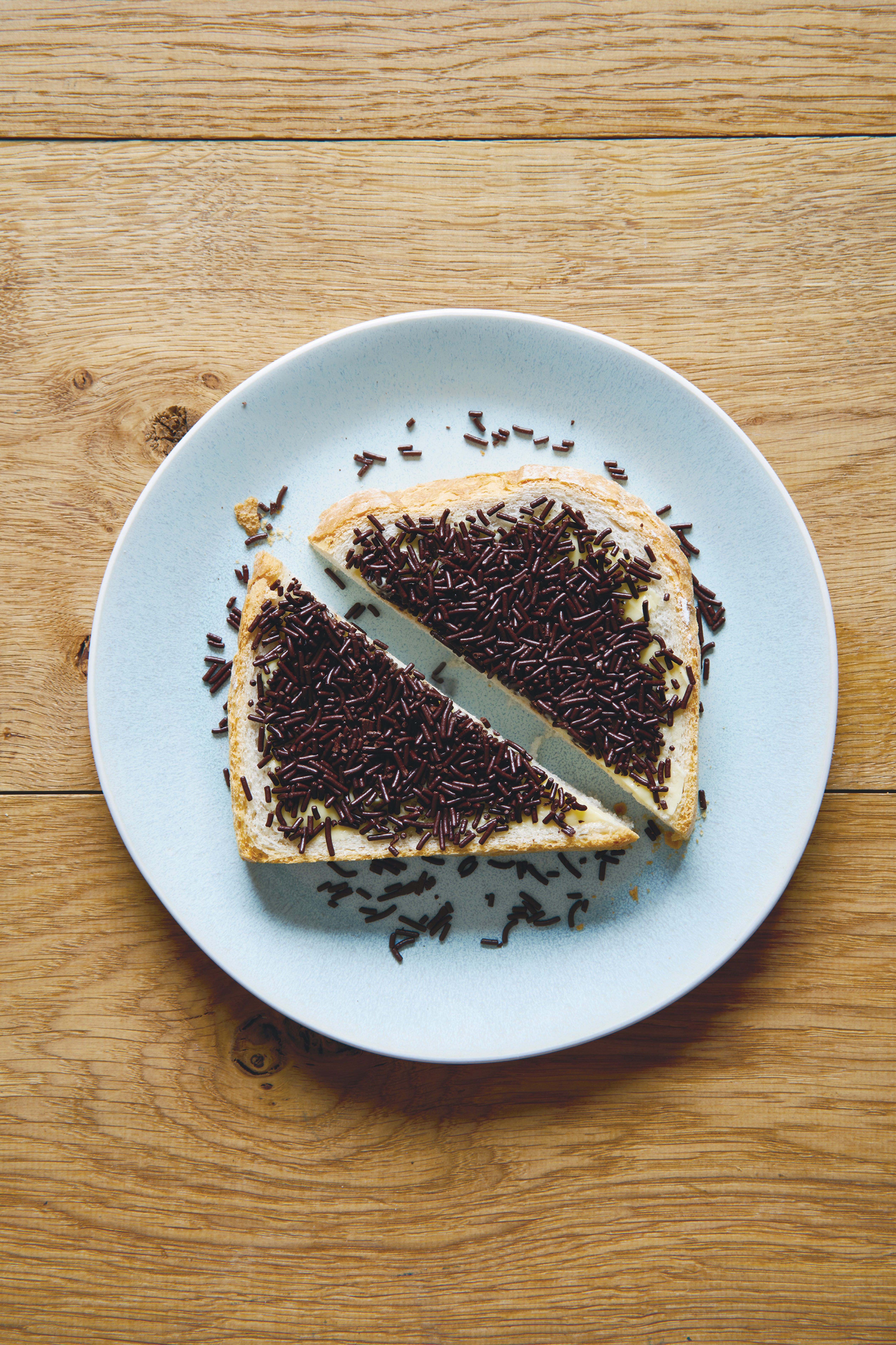 Squishy bread topped with a hail of sprinkles is a Dutch way to start the day.