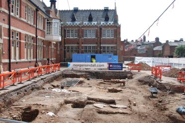 The car park during the excavation