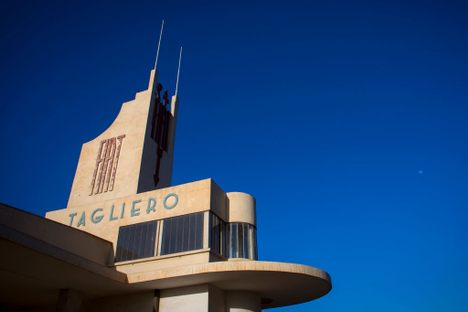 Asmara's Fiat Tagliero service station, with its dynamic wings and strong, upward lines.