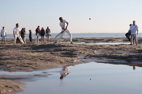 The Bramble Bank cricket match in 2018