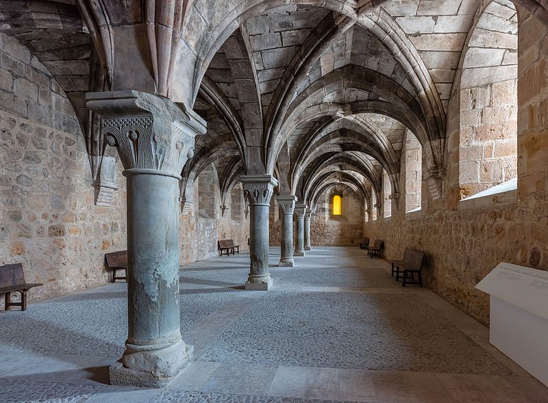 Inside the Monasterio de Santa Maria de Huerta.