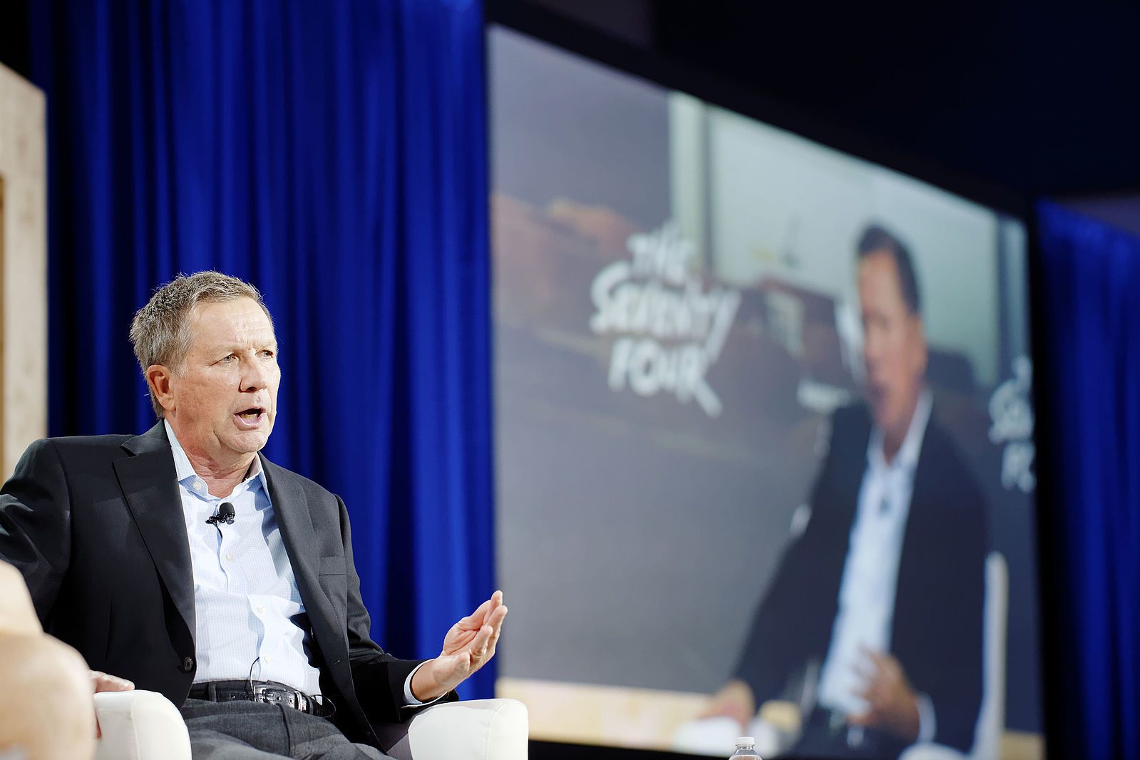 Governor John Kasich, maybe after a hearty Staples meal.