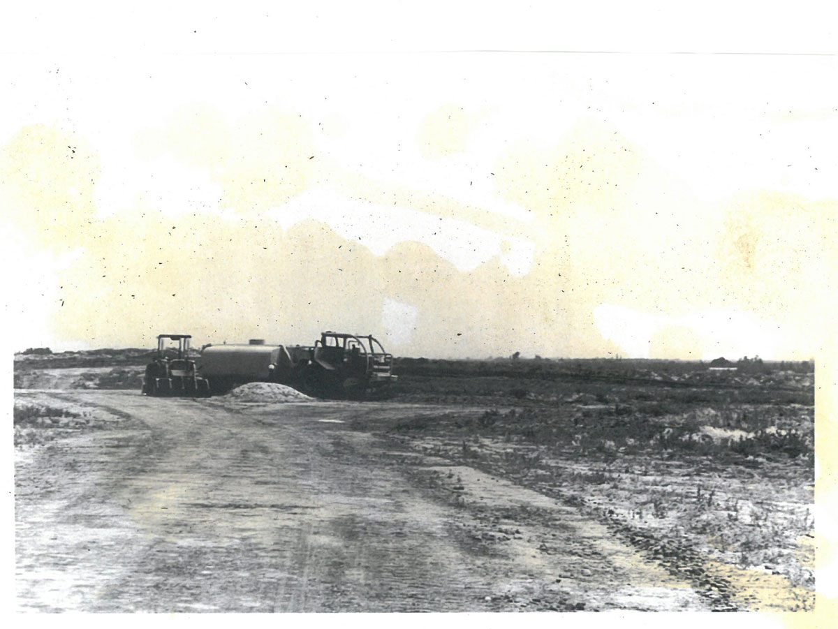 Top of landfill mound, facing south.