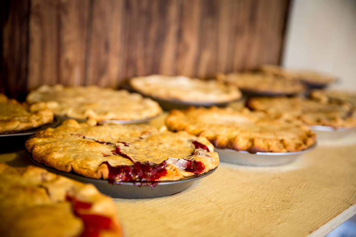 Cherry pies at the Takotna checkpoint in 2014.