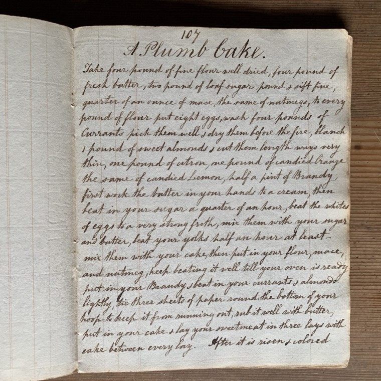 Proportions in this original "plumb cake" recipe are enough for a banquet. Couchman adjusted them for the modern kitchen.