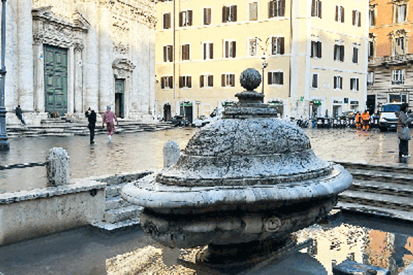 This odd-looking fountain was once a masterpiece by a student of Michelangelo.