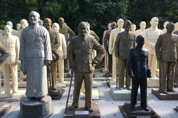 A crowd of statues