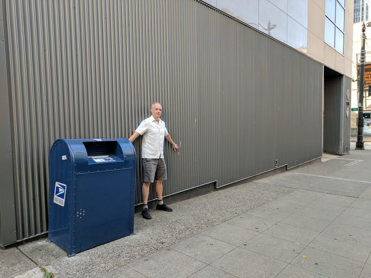 A rare double-wide mailbox.
