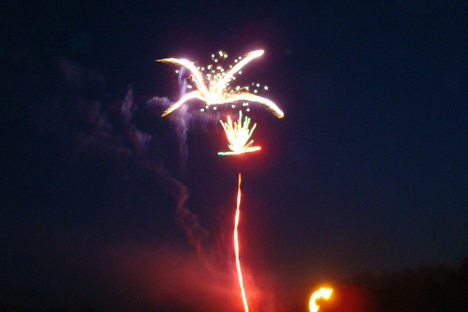 Fireworks explode over Michigan