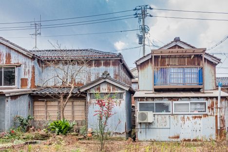 Abandoned and derelict homes in Wajima, Western Japan.