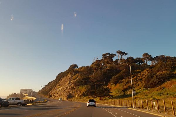 View looking up from Ocean Beach