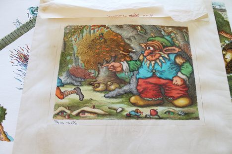 Original artwork depicting the cyclopean troll from "The Stone Cheese."
