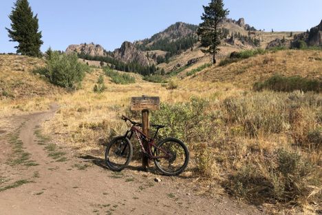 Adam’s Gulch trails are smooth, well-packed, and free of major roots, making for easy mountain biking.