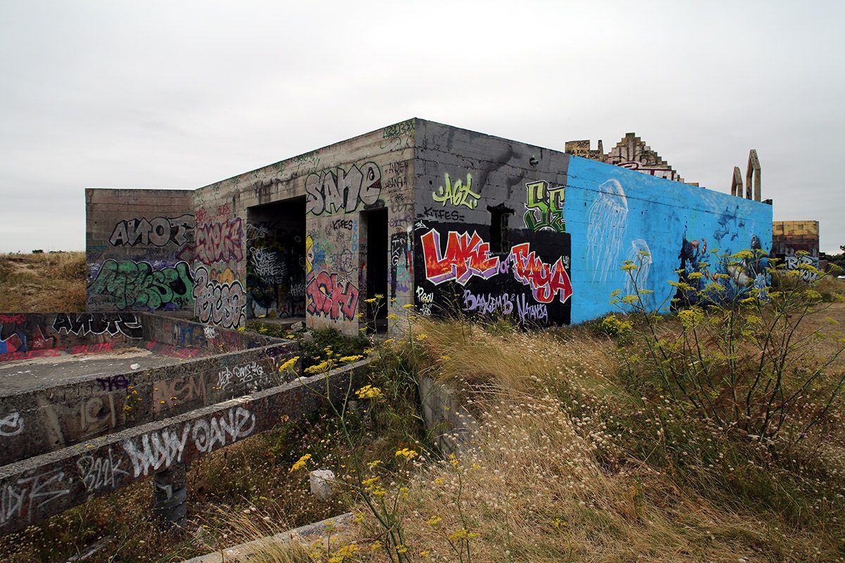 What's left of Pirou-Plage's hotel-club.