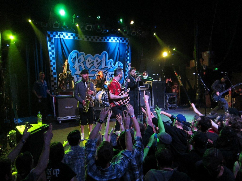 Orange County ska punk band Reel Big Fish, performing live in 2013.