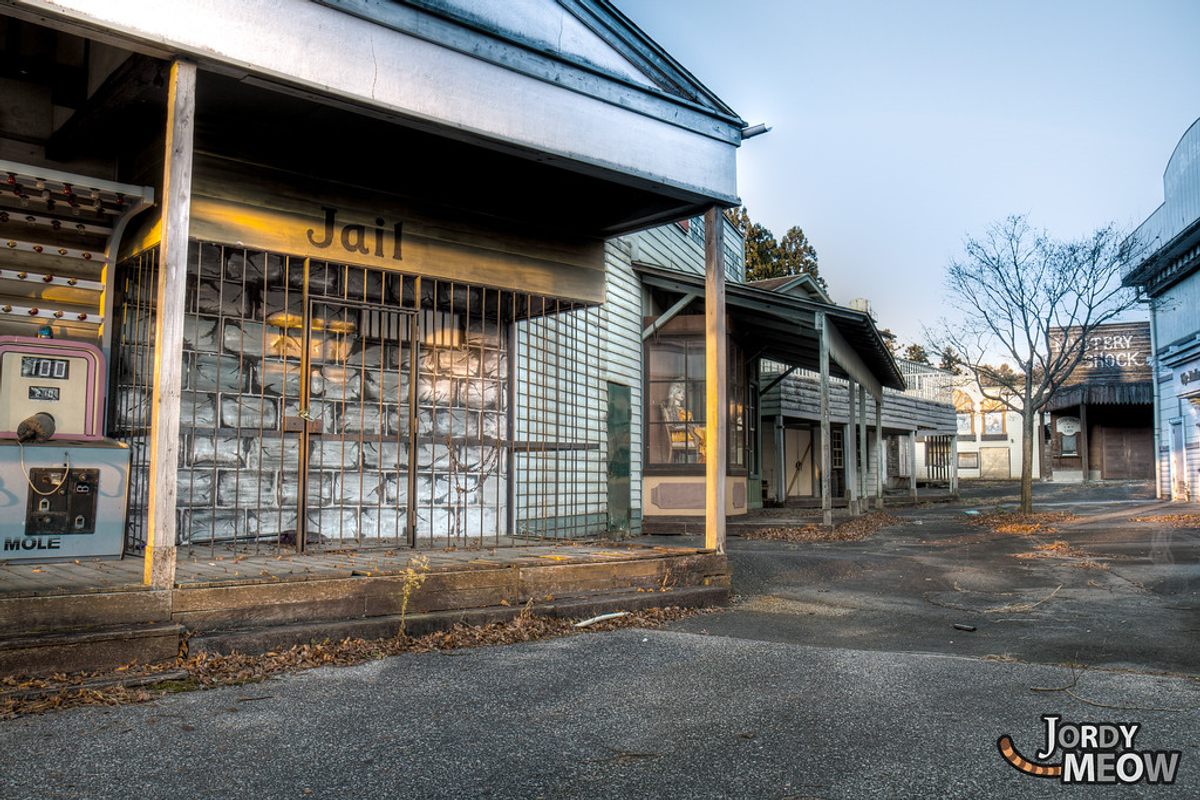 Streetscape in the Western Village amusement park, which became a theme park in 1975.
