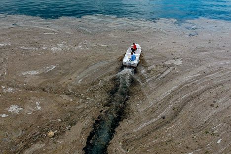 By the beginning of June, sea snot was thick off the coast of Turkey.