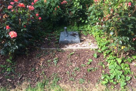 The remains of the Steve Ovett sculpture