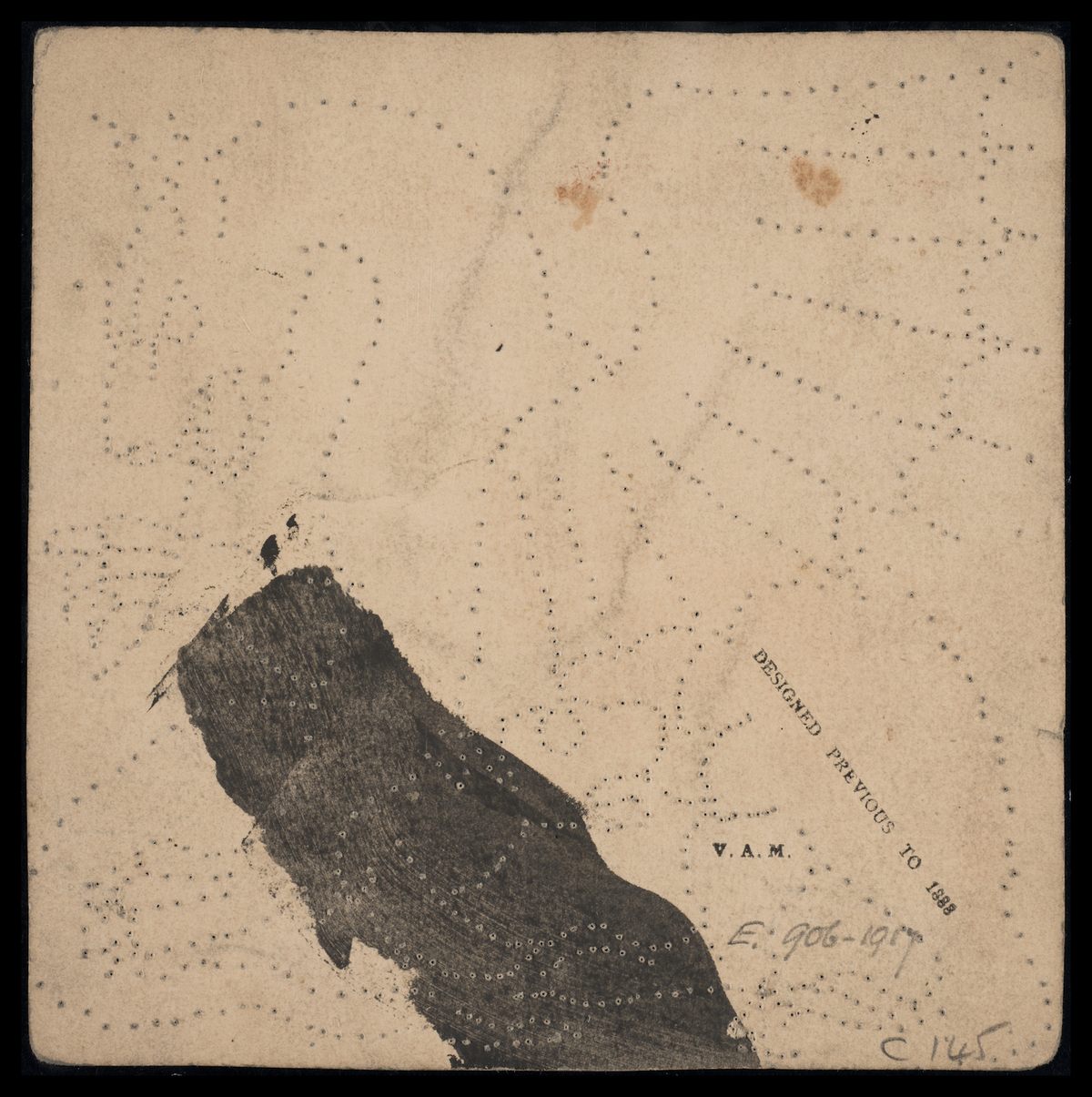 Older artworks in the V&A’s collection are more likely to feature deliberate verso markings.