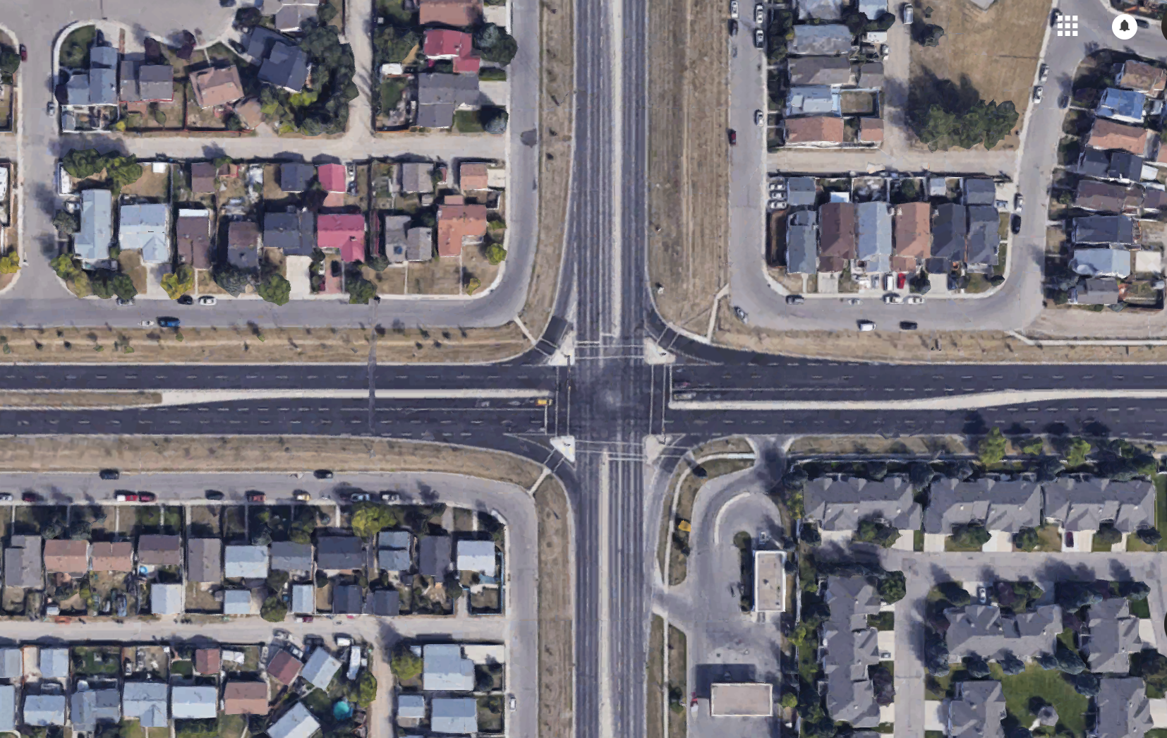 36th Street NE and 32nd Avenue in Calgary, which bemused locals have taken to calling "Vaseline Alley,"