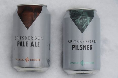 Spitsbergen Pale Ale and Spitsbergen Pilsner from Svalbard Brewery.