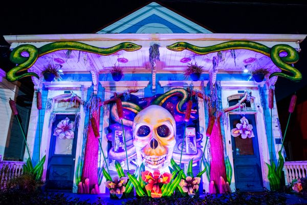 The first house float in the Krewe of Red Beans' Hire a Mardi Artist program is "The Night Tripper." 