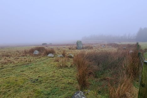 Glenquicken Stone Circle in the mist