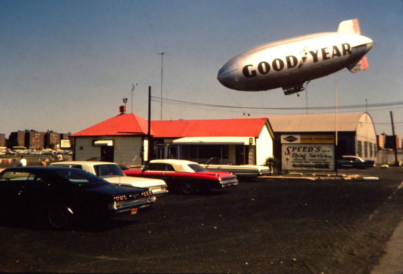 Flushing Airport in 1965, when Gross first fell in love with blimps.