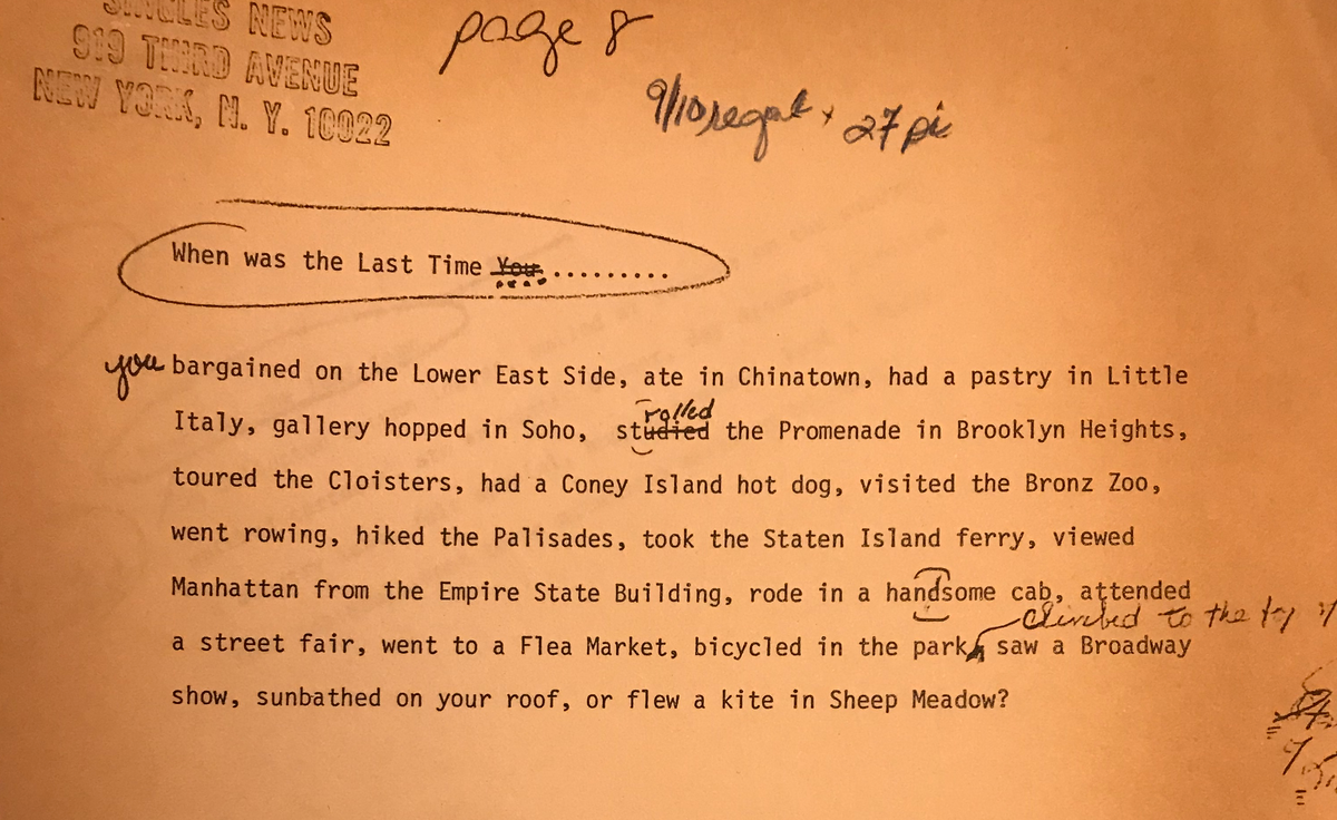 Appleberg has kept many of the original manuscripts from the paper.