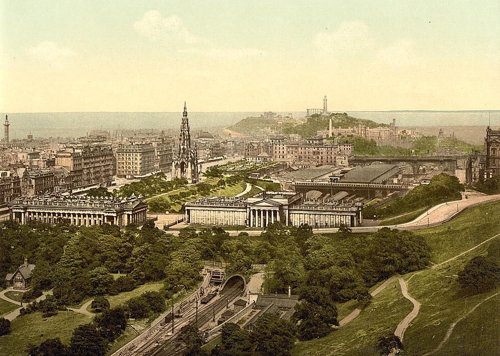 The view from Edinburgh Castle, 1890s.