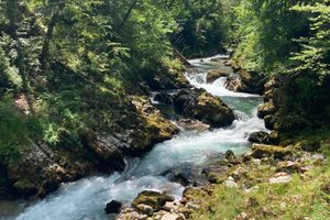 Vintgar Gorge in Zgornje Gorje, Slovenia